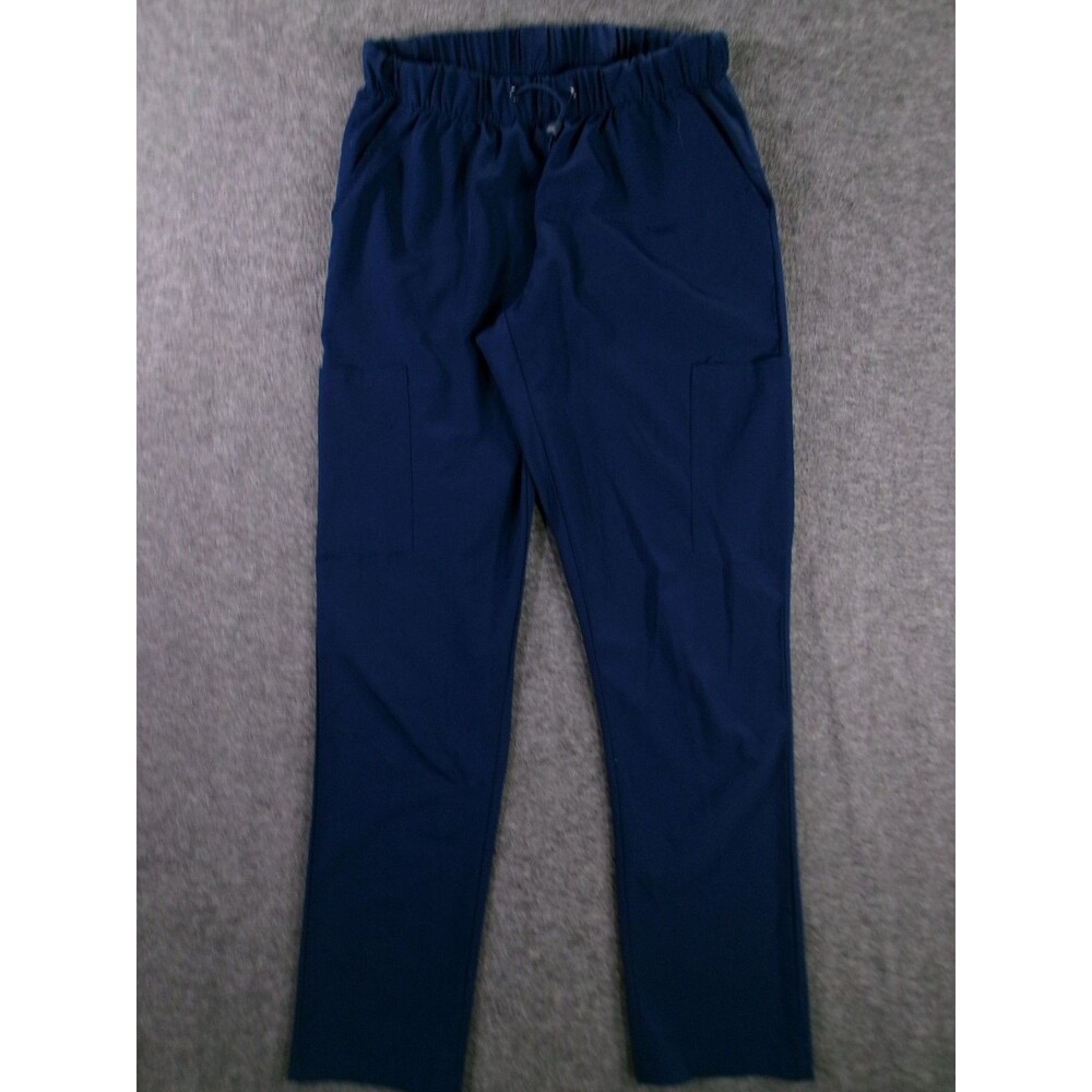 G Performance Pants Womens S Navy Elastic Waist Drawstring Cargo Pockets Stretch
